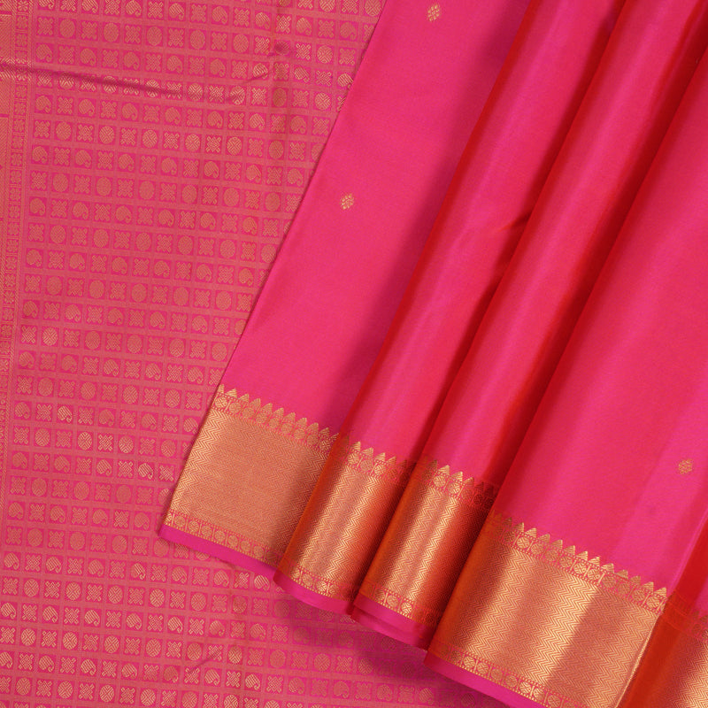 Hayagrivas Handloom Pink Kanjivaram Silk Saree KBF160D1-7