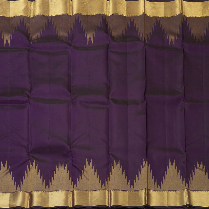 Hayagrivas Handloom Purple Kanjivaram Silk Saree KBF160D2-1