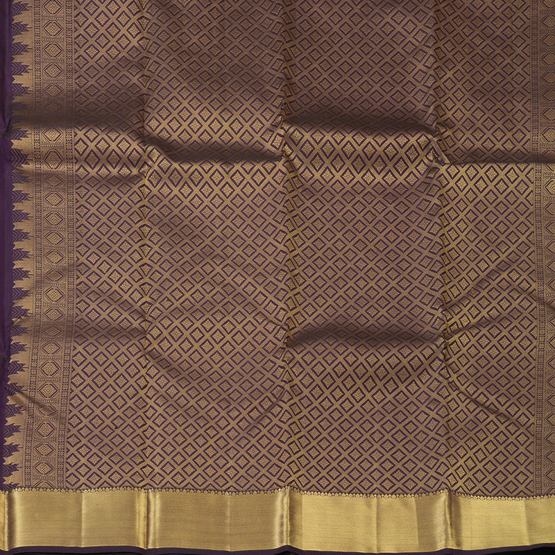 Hayagrivas Handloom Purple Kanjivaram Silk Saree KBF160D2-1