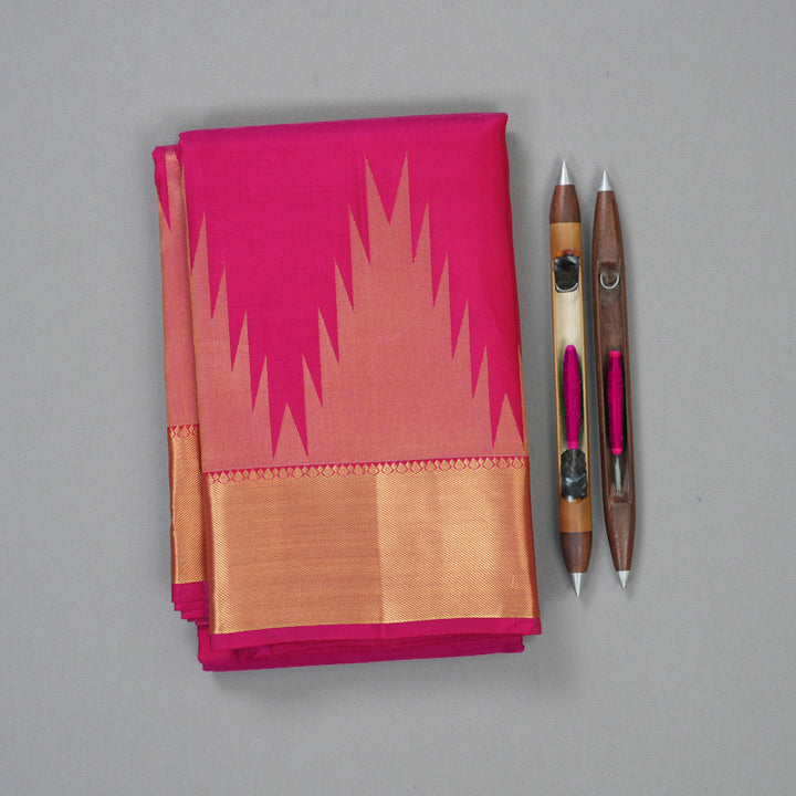 Hayagrivas Handloom Pink Kanjivaram Silk Saree KBF160D2-2