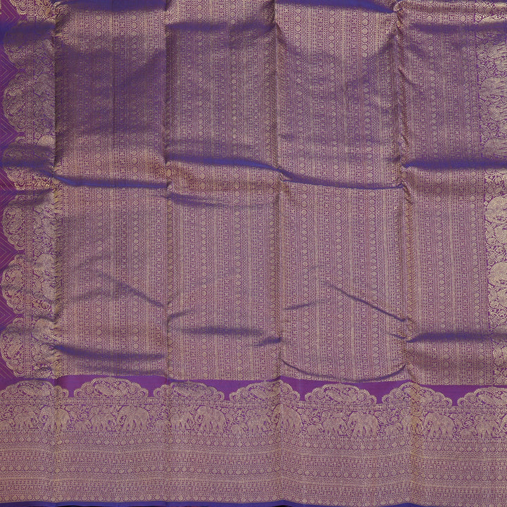Hayagrivas Handloom Purple Kanjivaram Silk Saree KBF160D4-1