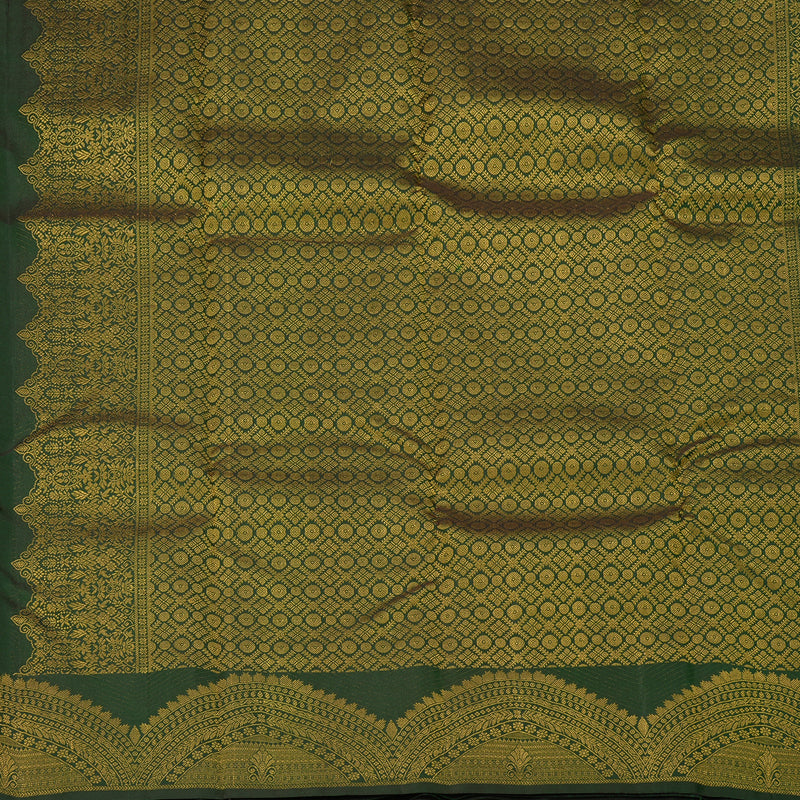 Hayagrivas Handloom Bottle Green Kanjivaram Silk Saree KBF163D1-2