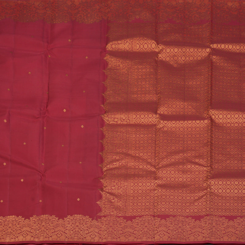 Hayagrivas Handloom Red Kanjivaram Silk Saree KBF163D1-3