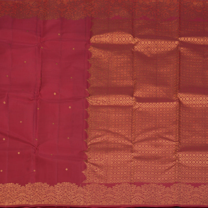 Hayagrivas Handloom Red Kanjivaram Silk Saree KBF163D1-3