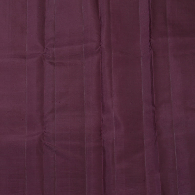 Hayagrivas Handloom Rust Orange Kanjivaram Silk Saree with Plum Purple Border KBF163D2-2