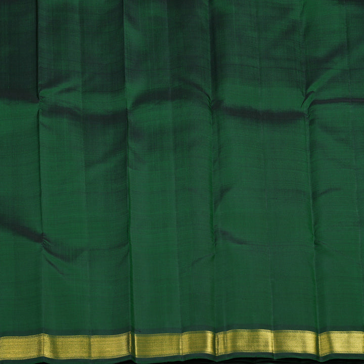 Hayagrivas Handloom Bottle Green Kanjivaram Silk Saree KBF16D1-1