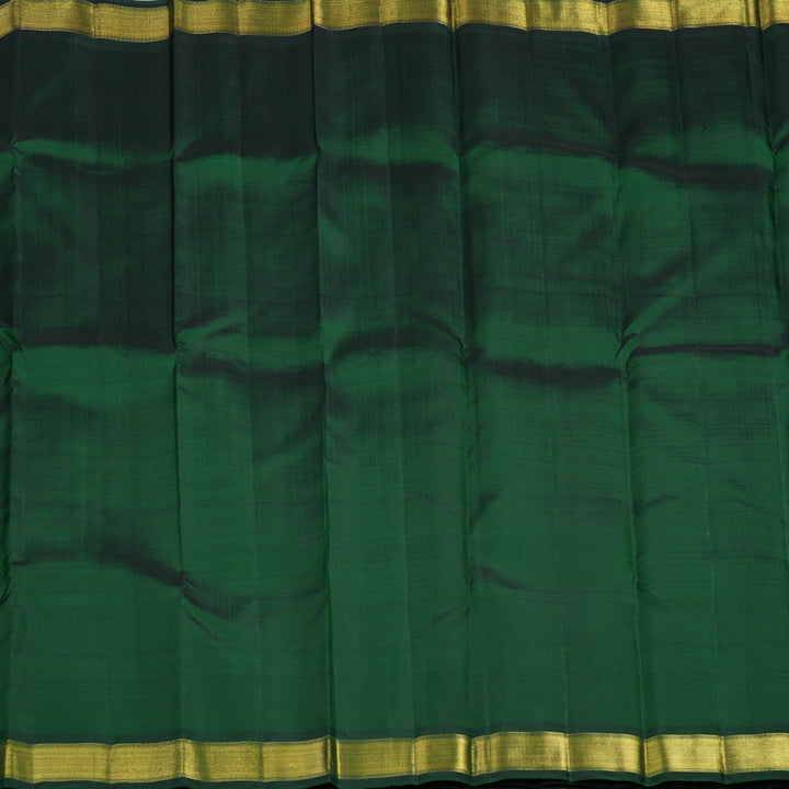 Hayagrivas Handloom Bottle Green Kanjivaram Silk Saree KBF16D1-1