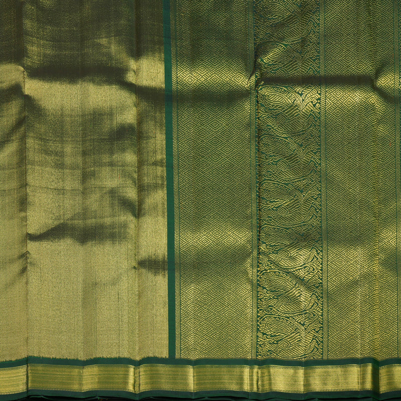 Hayagrivas Handloom Bottle Green Kanjivaram Silk Saree KBF16D1-1