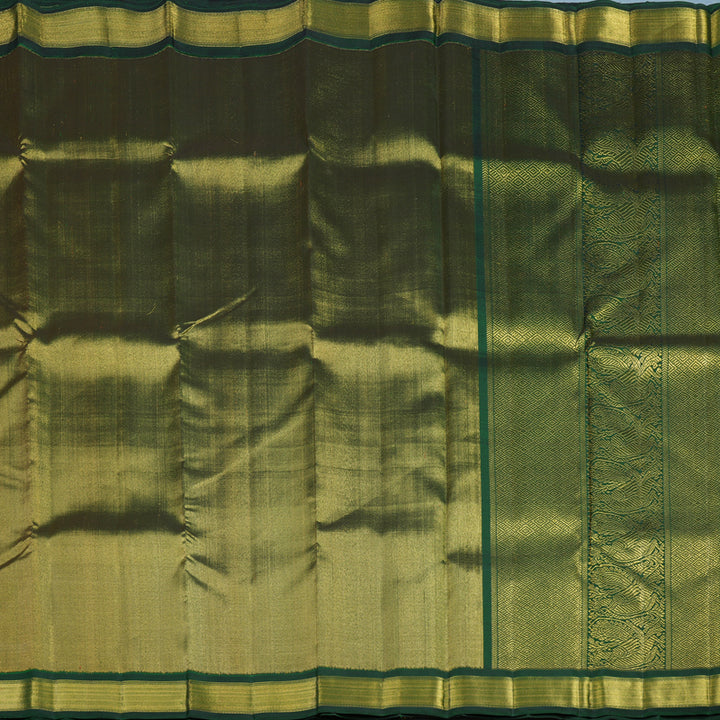 Hayagrivas Handloom Bottle Green Kanjivaram Silk Saree KBF16D1-1