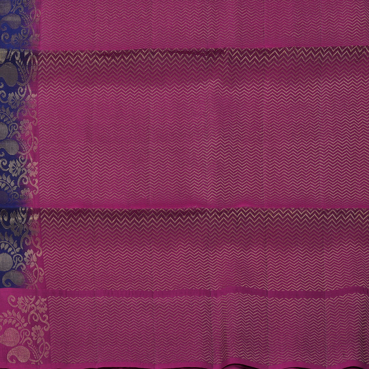 Hayagrivas Navy Blue Handloom Soft Silk Saree KBF171E3-4