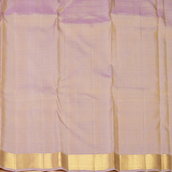 Hayagrivas Handloom Pista Green Kanjivaram Silk Saree with Lilac Border KBF176E4-1