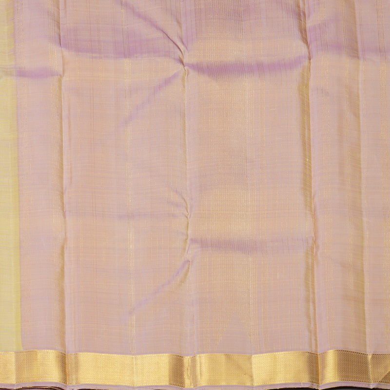 Hayagrivas Handloom Pista Green Kanjivaram Silk Saree with Lilac Border KBF176E4-1