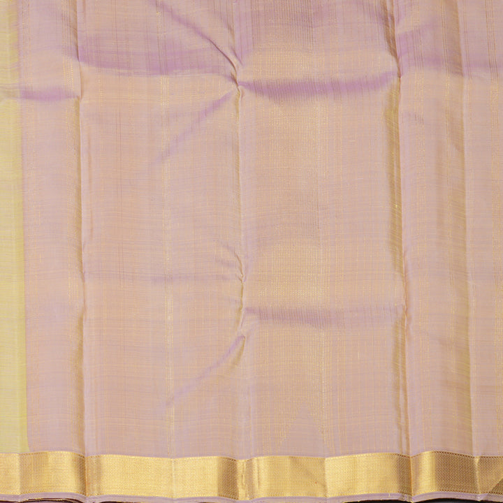 Hayagrivas Handloom Pista Green Kanjivaram Silk Saree with Lilac Border KBF176E4-1