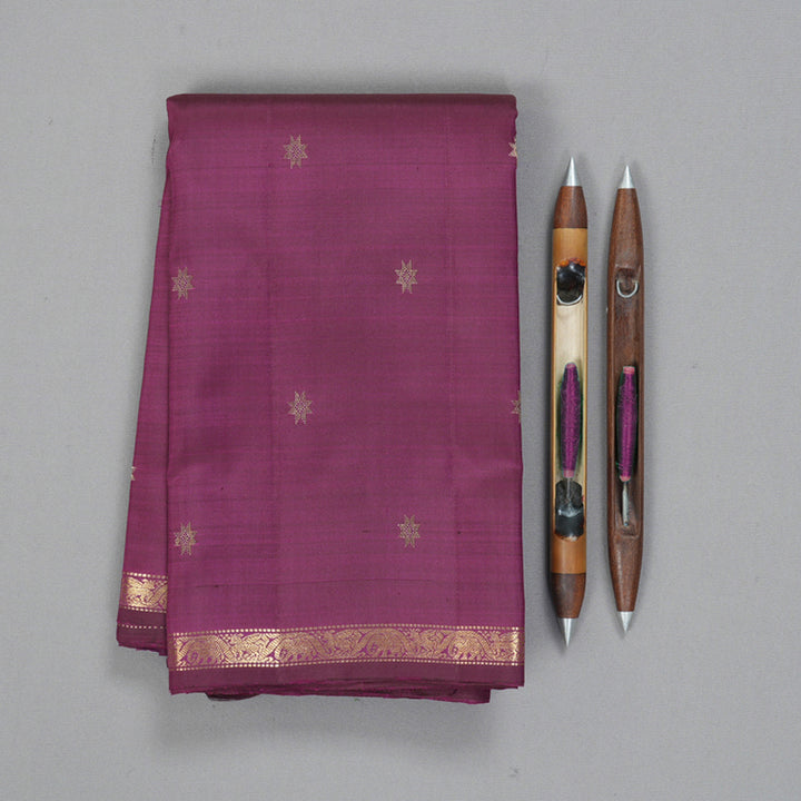 Hayagrivas Handloom Purple Kanjivaram Silk Saree KBF177E1-1