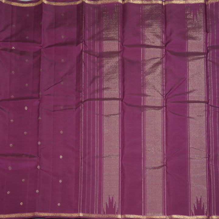 Hayagrivas Handloom Purple Kanjivaram Silk Saree KBF177E1-1