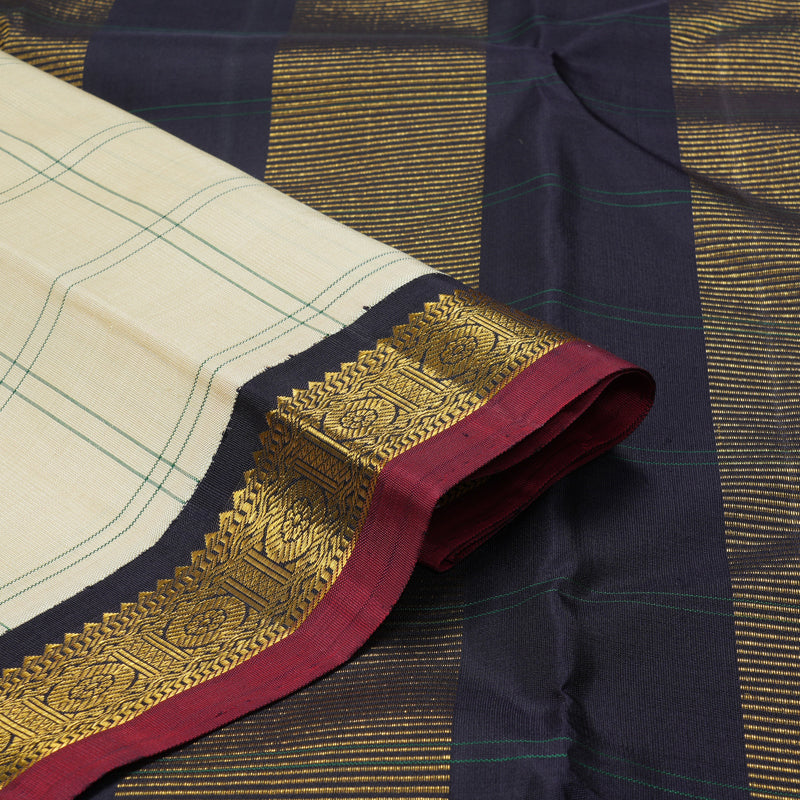Hayagrivas Handloom Sandal Kanjivaram Silk Saree with Deep Snuff Border KBF178E1-1