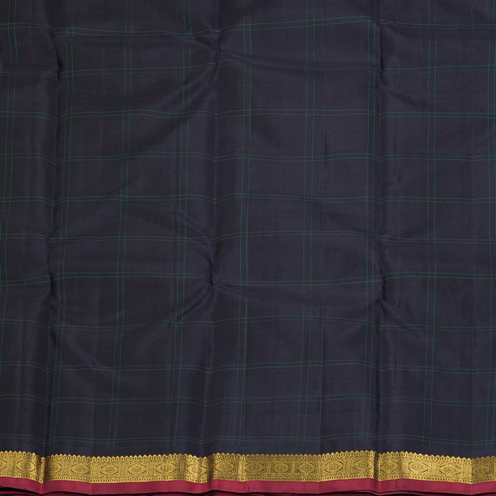 Hayagrivas Handloom Sandal Kanjivaram Silk Saree with Deep Snuff Border KBF178E1-1