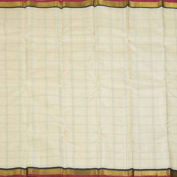 Hayagrivas Handloom Sandal Kanjivaram Silk Saree with Deep Snuff Border KBF178E1-1