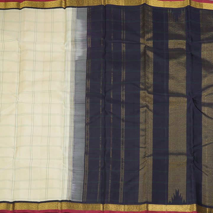 Hayagrivas Handloom Sandal Kanjivaram Silk Saree with Deep Snuff Border KBF178E1-1