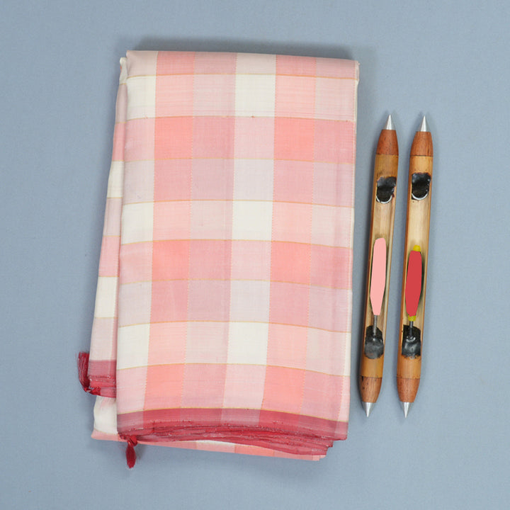 Hayagrivas Handloom Pastel Checks Kanjivaram Silk Saree KBF178E2-1