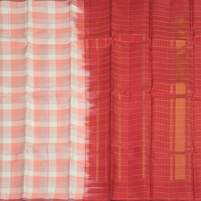 Hayagrivas Handloom Pastel Checks Kanjivaram Silk Saree KBF178E2-1