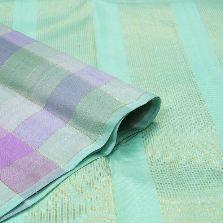 Hayagrivas Handloom Pastel Checks Kanjivaram Silk Saree KBF178E3-1
