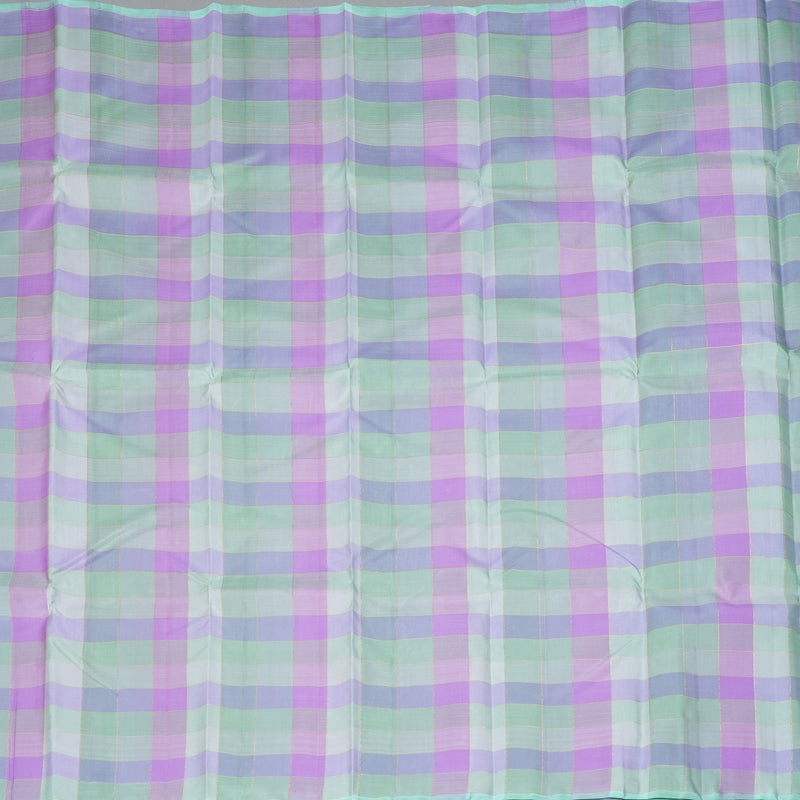 Hayagrivas Handloom Pastel Checks Kanjivaram Silk Saree KBF178E3-1