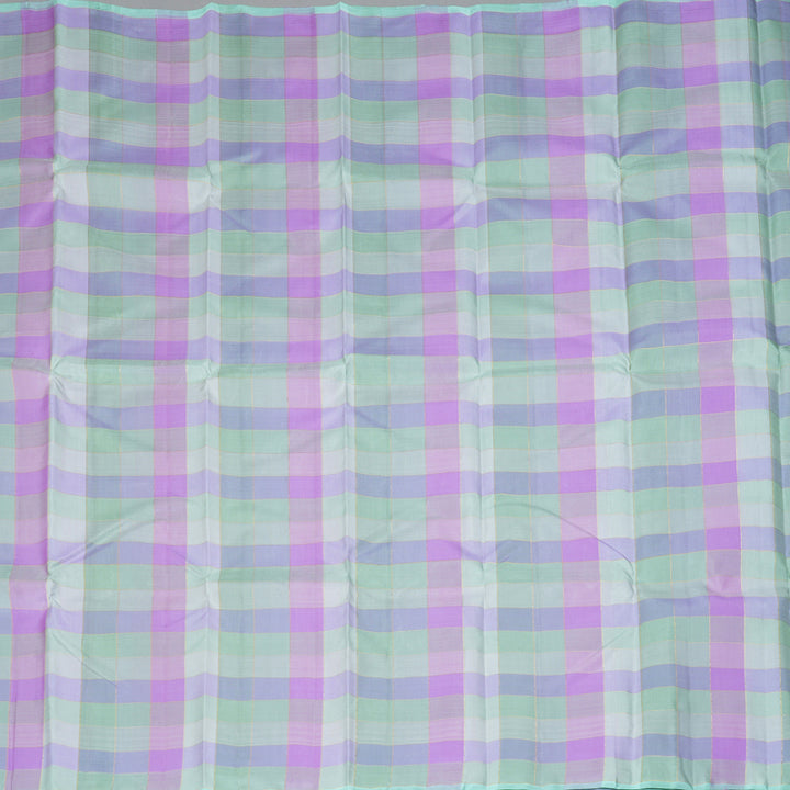 Hayagrivas Handloom Pastel Checks Kanjivaram Silk Saree KBF178E3-1