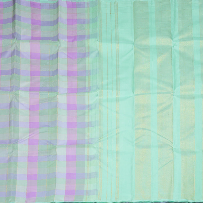 Hayagrivas Handloom Pastel Checks Kanjivaram Silk Saree KBF178E3-1