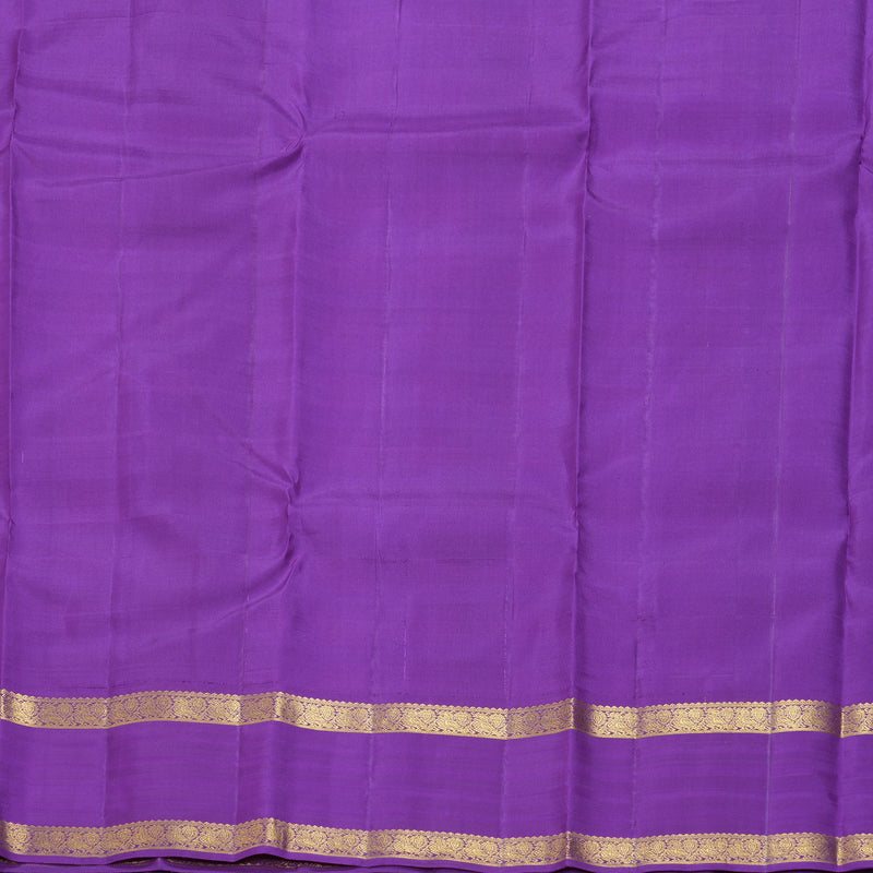 Hayagrivas Handloom Multicolour Checks Kanjivaram Silk Saree with Voilet Retta Pet Border KBF178E5-1