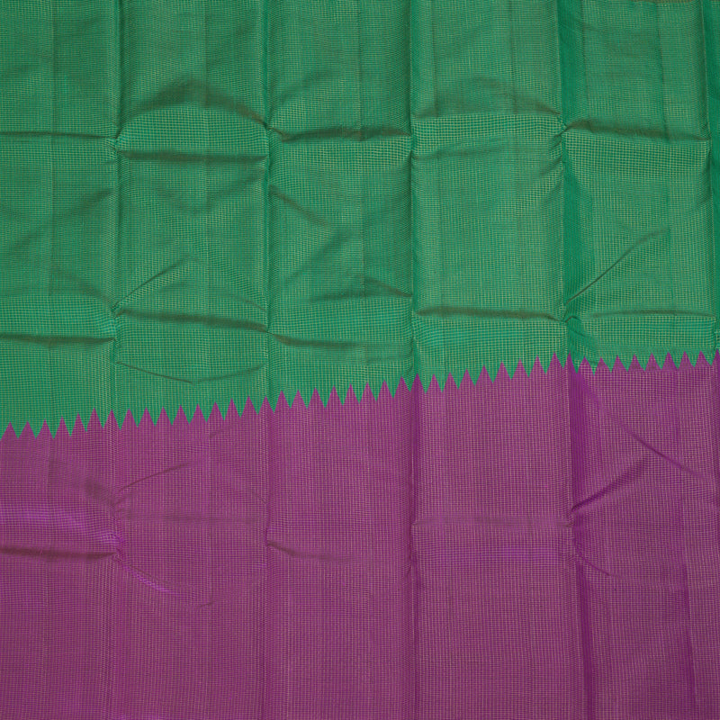 Hayagrivas Handloom Purple Kanjivaram Silk Saree with Green Border KBF178E6-1