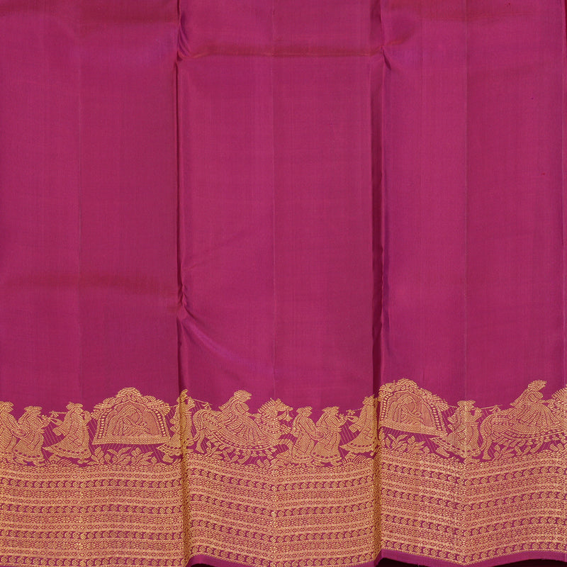 Hayagrivas Handloom Magenta Kanjivaram Silk Saree KBF178E9-1