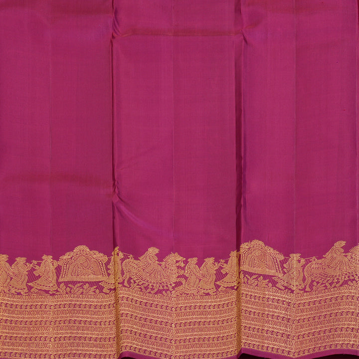 Hayagrivas Handloom Magenta Kanjivaram Silk Saree KBF178E9-1