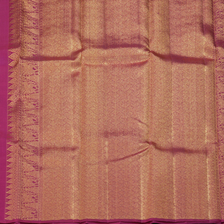 Hayagrivas Handloom Magenta Kanjivaram Silk Saree KBF178E9-1