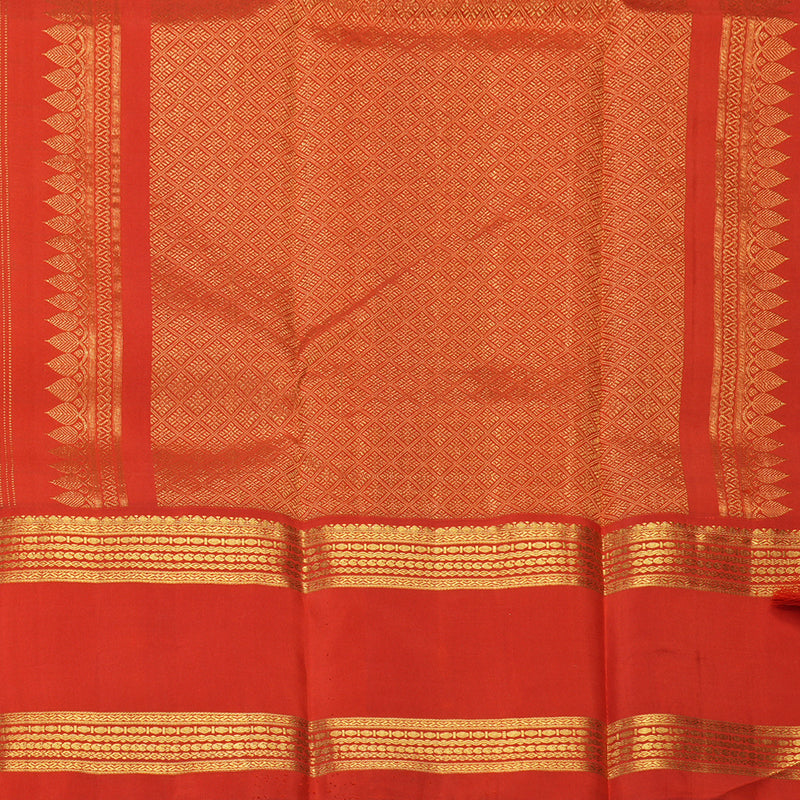 Hayagrivas Handloom Purple Kanjivaram Silk Saree with Red Border KBF179E5-1