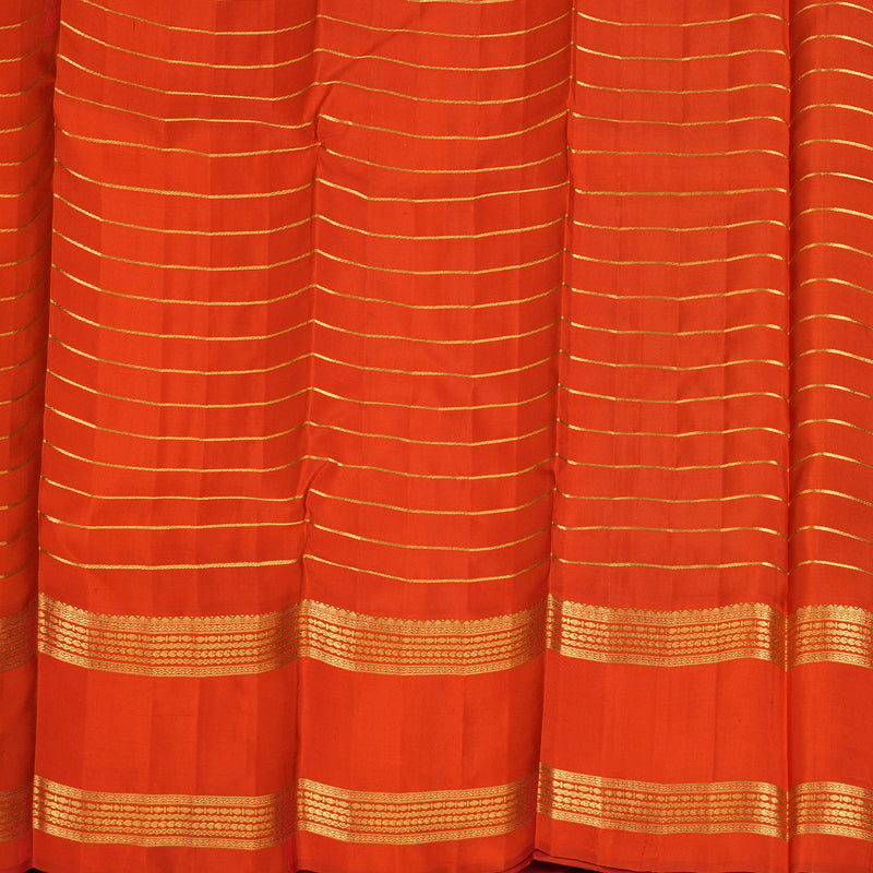 Hayagrivas Handloom Bottle Green Kanjivaram Silk Saree with Red Border KBF179E5-2