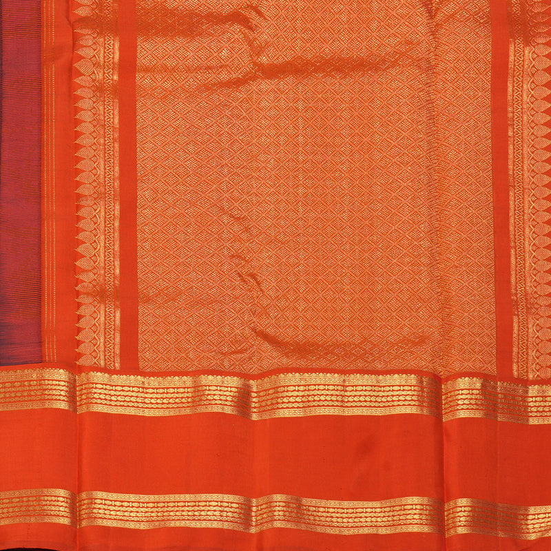 Hayagrivas Handloom Bottle Green Kanjivaram Silk Saree with Red Border KBF179E5-2
