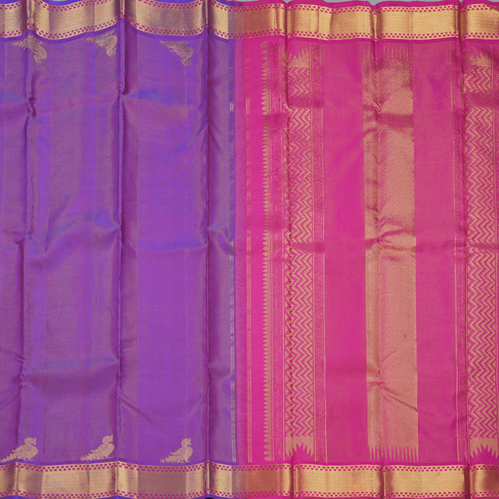 Hayagrivas Handloom Purple Kanjivaram Silk Saree KBF179E6-1