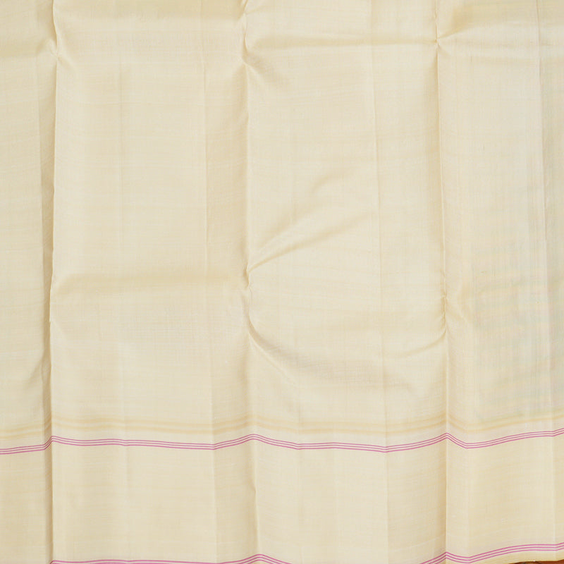 Hayagrivas Handloom Multicolour Checks Kanjivaram Silk Saree with Ivory Border KBF182E4-1