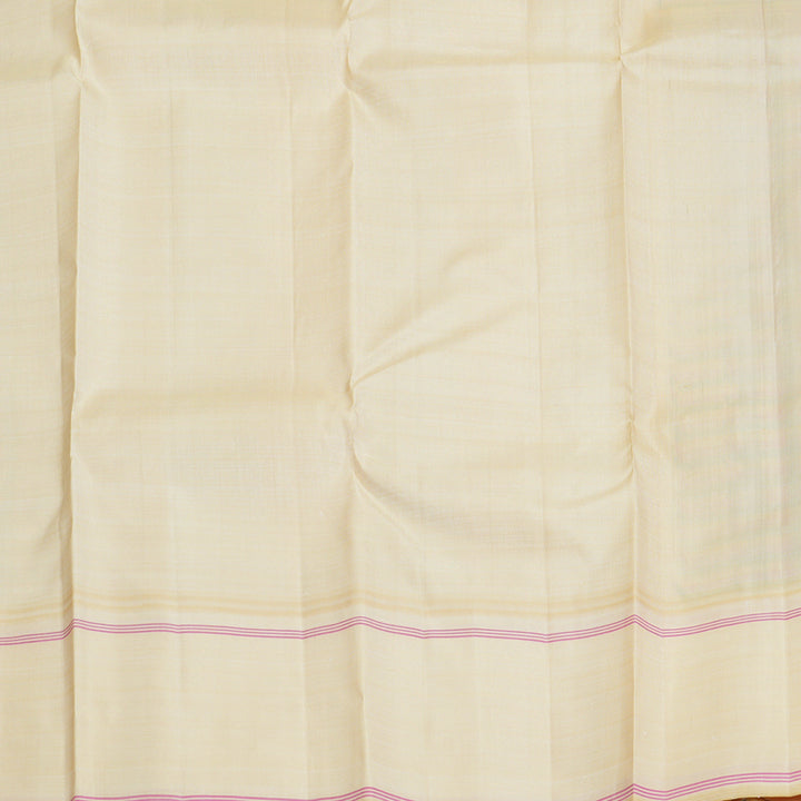 Hayagrivas Handloom Multicolour Checks Kanjivaram Silk Saree with Ivory Border KBF182E4-1