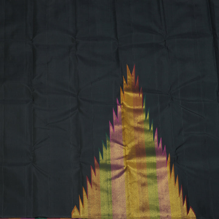 Hayagrivas Handloom Black Kanjivaram Silk Saree KBF183E2-1