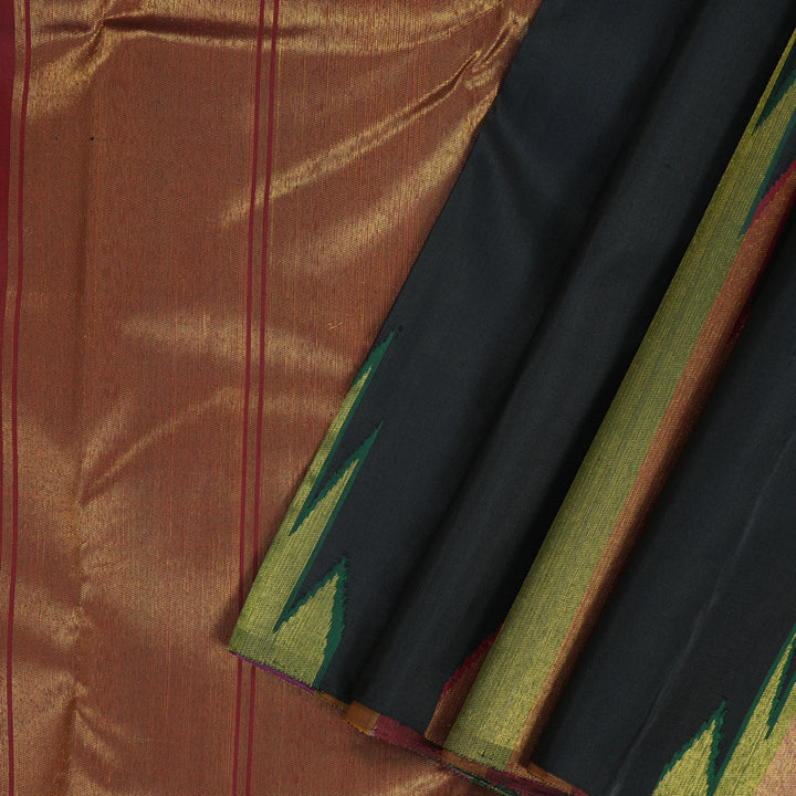 Hayagrivas Handloom Black Kanjivaram Silk Saree KBF183E2-1