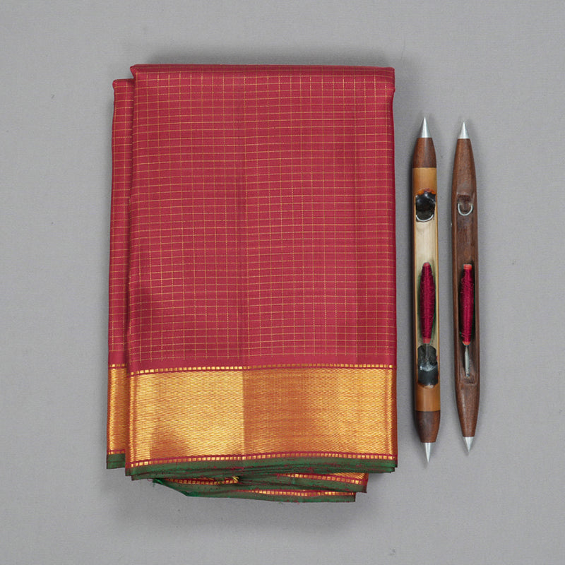 Hayagrivas Handloom Araku Maroon Kanjivaram Silk Sarees KBF183E4-1
