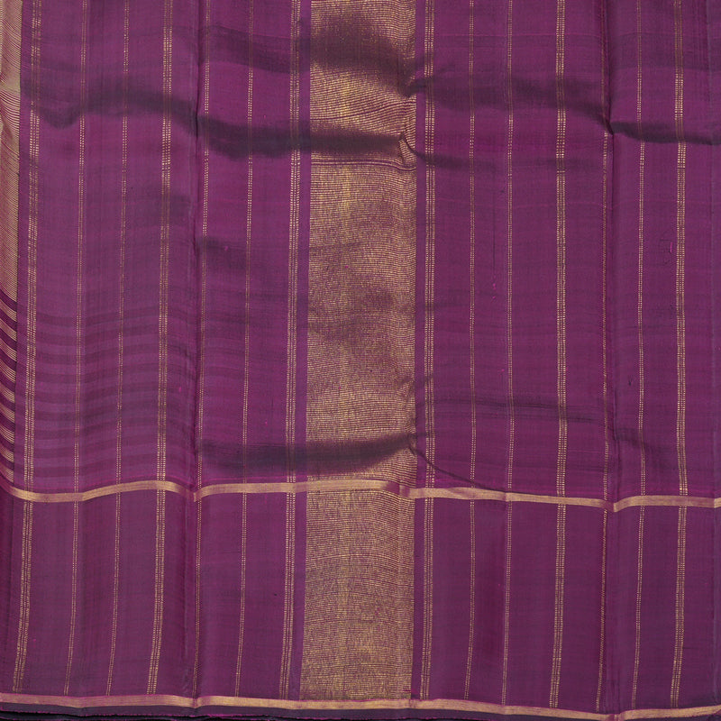 Hayagrivas Handloom Lemon Yellow Kanjivaram Silk Saree with Purple Border KBF185E2-1
