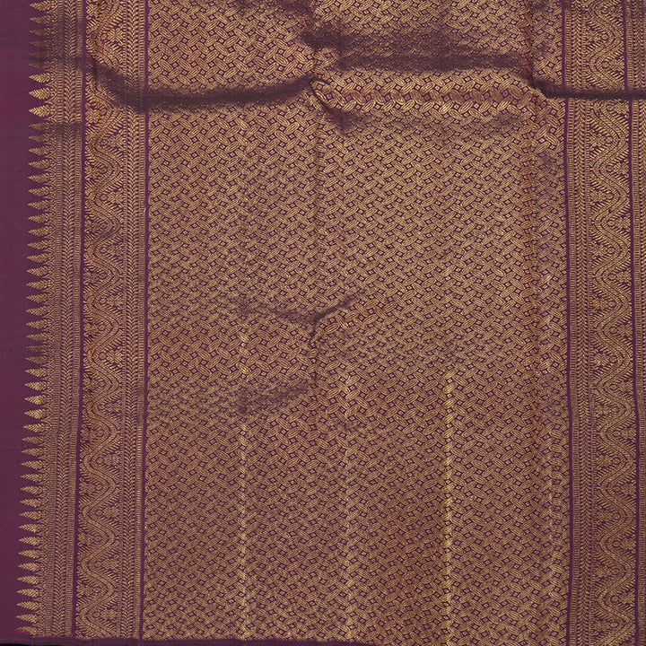 Hayagrivas Handloom Multicolour Checks Kanjivaram Silk Saree with Purple Border KBF187E1-1