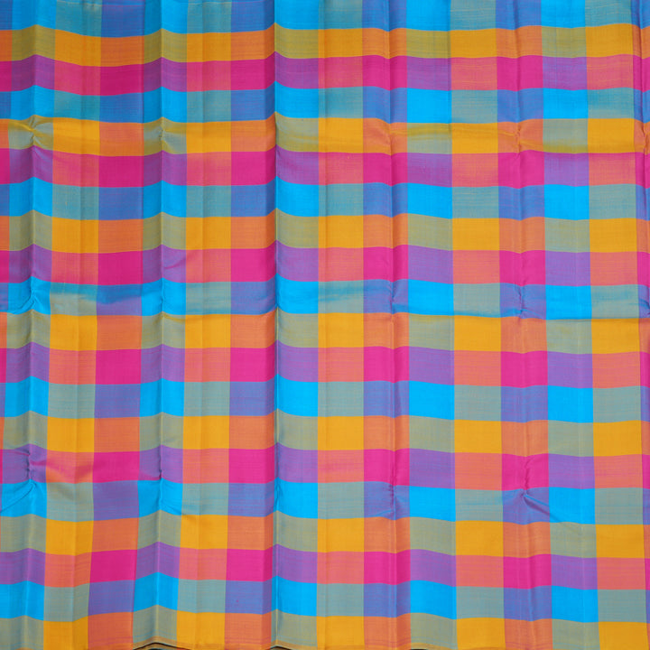Hayagrivas Handloom Multicolour Checks Kanjivaram Silk Saree KBF188E1-1