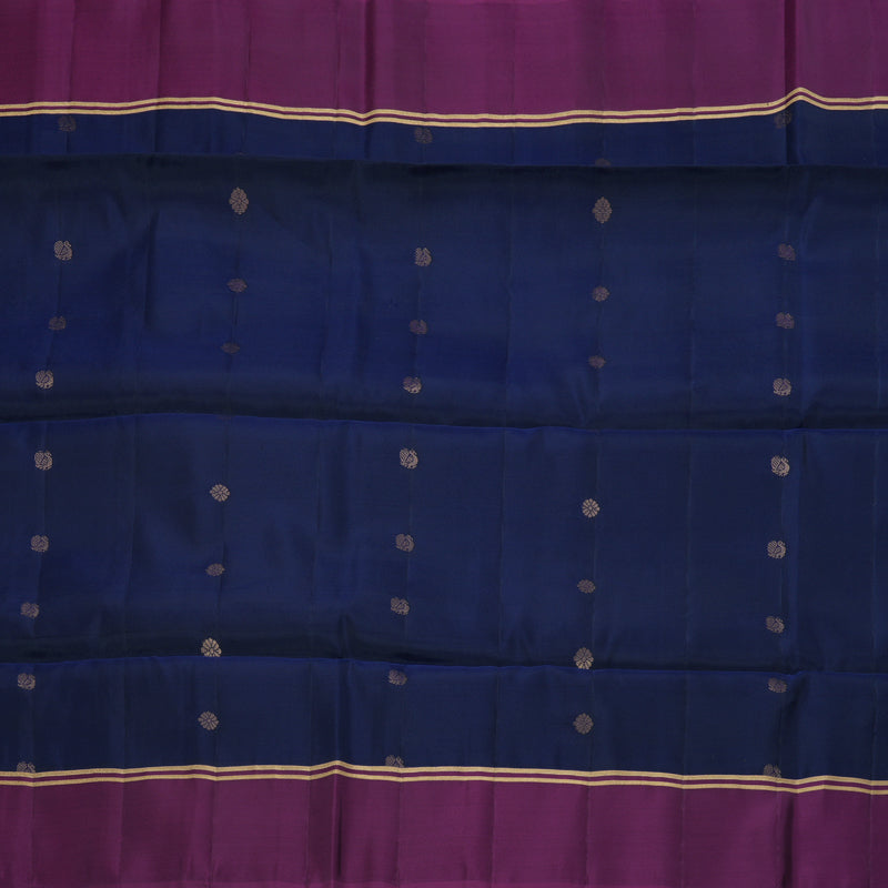 Hayagrivas Navy Blue Handloom Soft Silk Saree KBF191E1-20