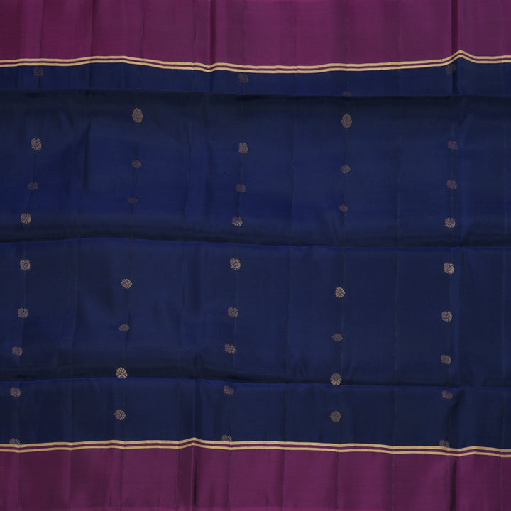 Hayagrivas Navy Blue Handloom Soft Silk Saree KBF191E1-20