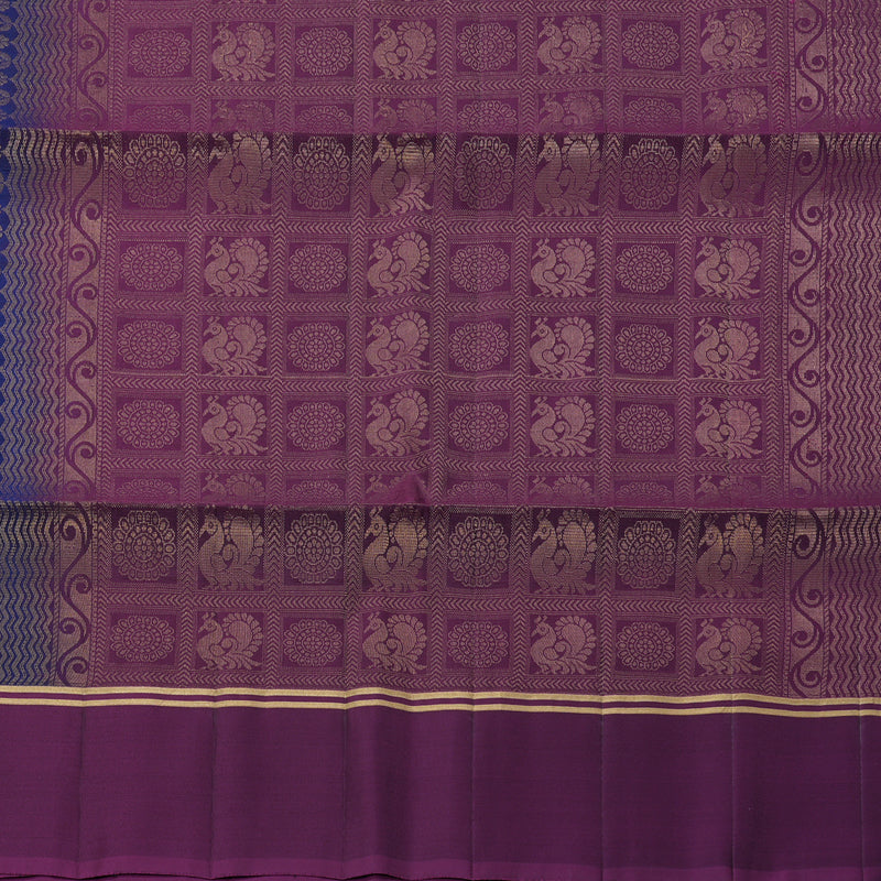 Hayagrivas Navy Blue Handloom Soft Silk Saree KBF191E1-20