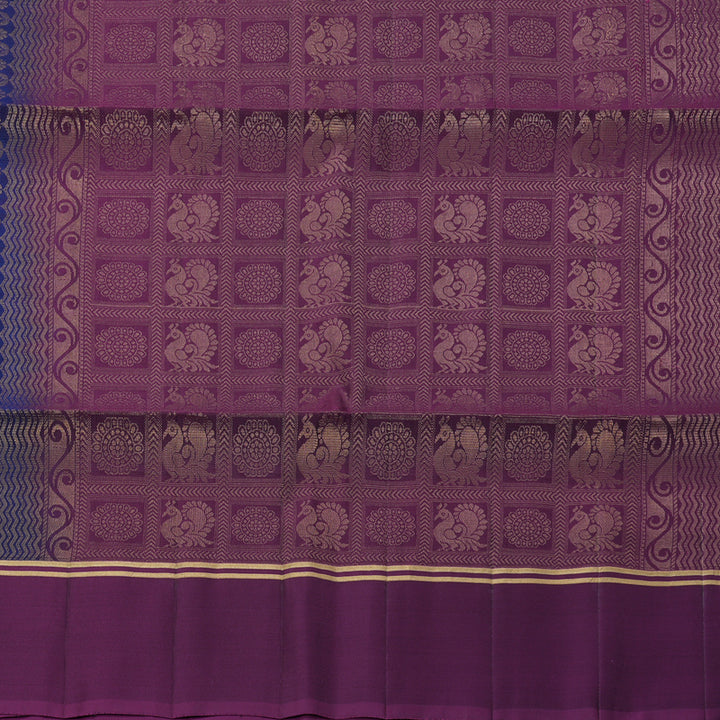 Hayagrivas Navy Blue Handloom Soft Silk Saree KBF191E1-20